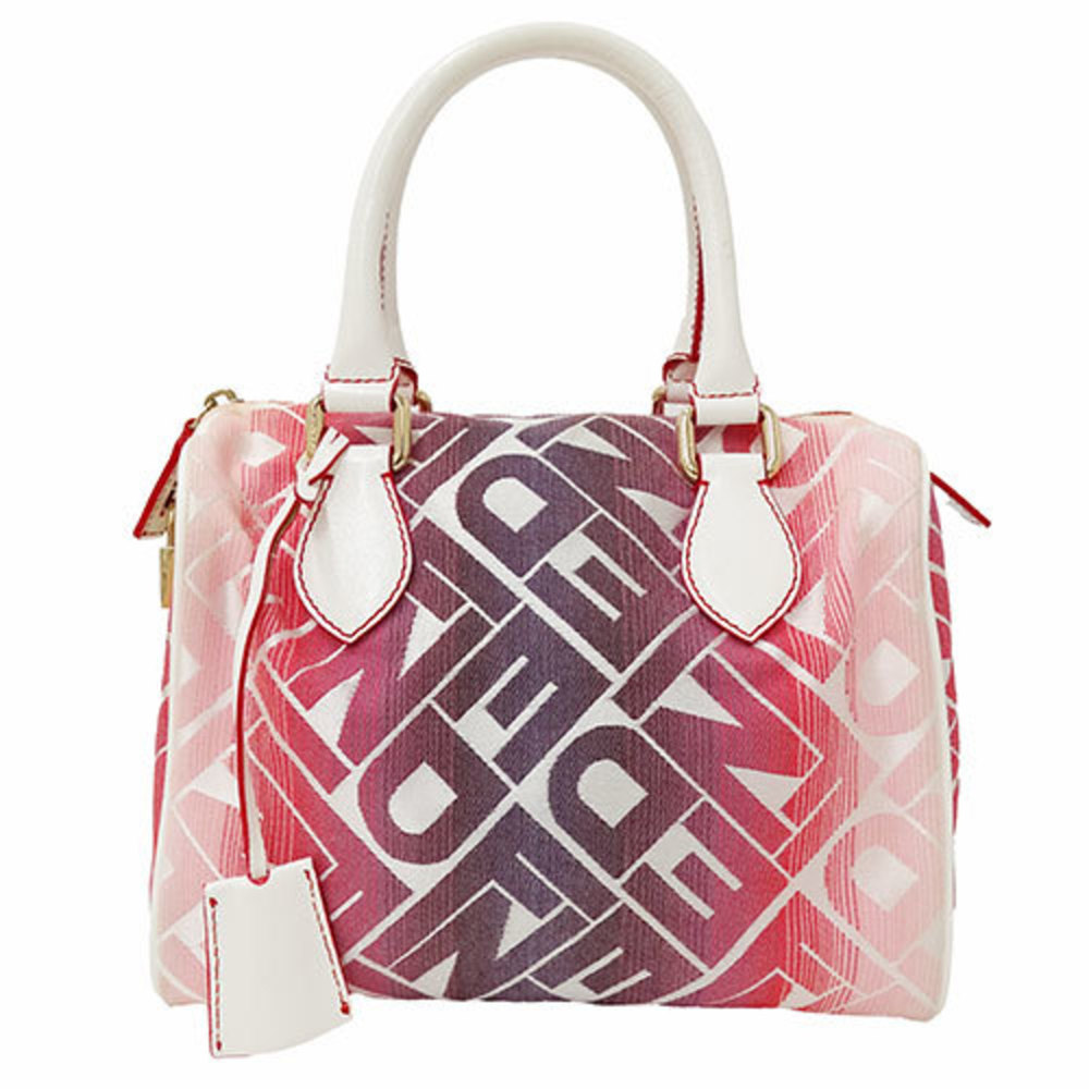 FENDI Canvas Red White 8BL068 Boston Bag - Picture 2 of 16